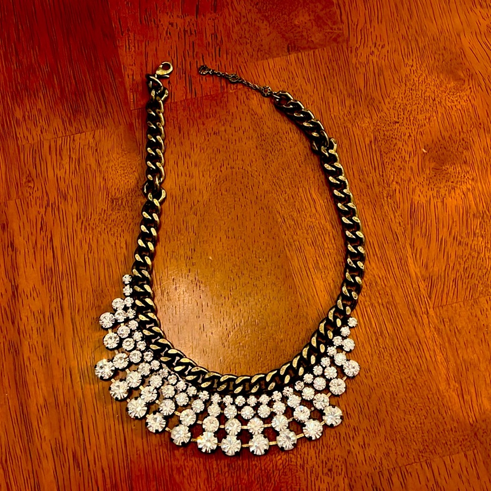 Bauble Bar diamond bibb necklace